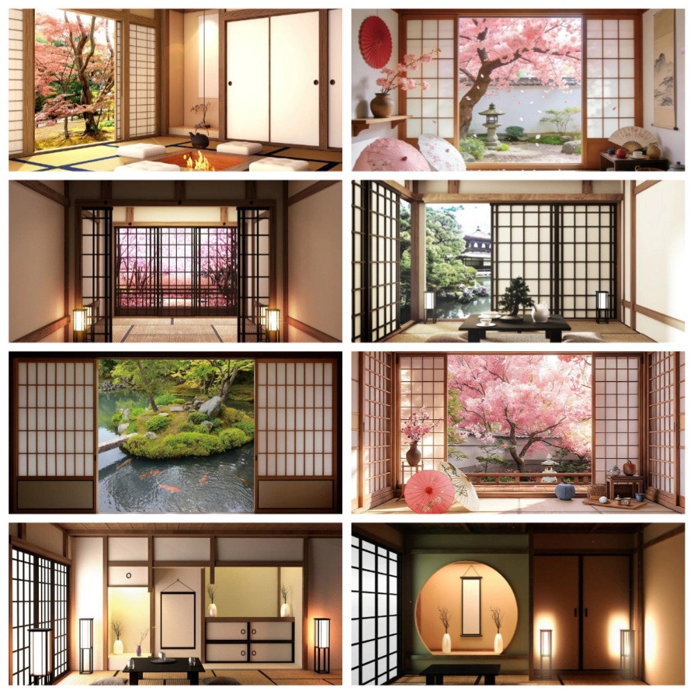 Photography Zen - Japanese Style Interior Window Cherry Blossom