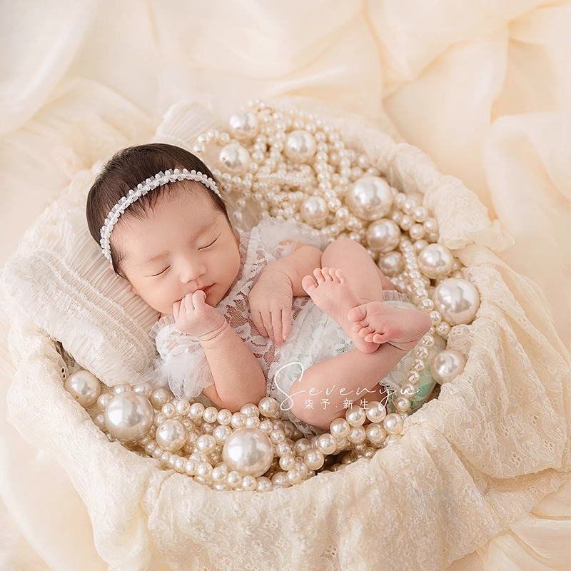 Photography Outfit - Newborn Photography Props Pearls Theme Set