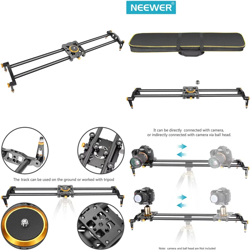 Camera Slider Rail - Neewer 39.4 Inches/100 Cm Carbon Fiber