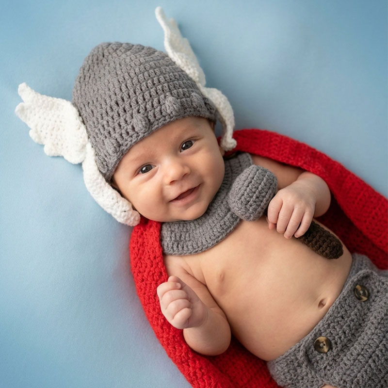 Photography Outfit - Newborn Photography Props Thor Baby Costume