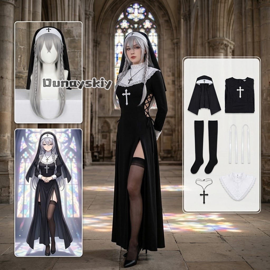 KS*06Original Nun Cos Outfit B - Photography Outfit ulasan dan harga