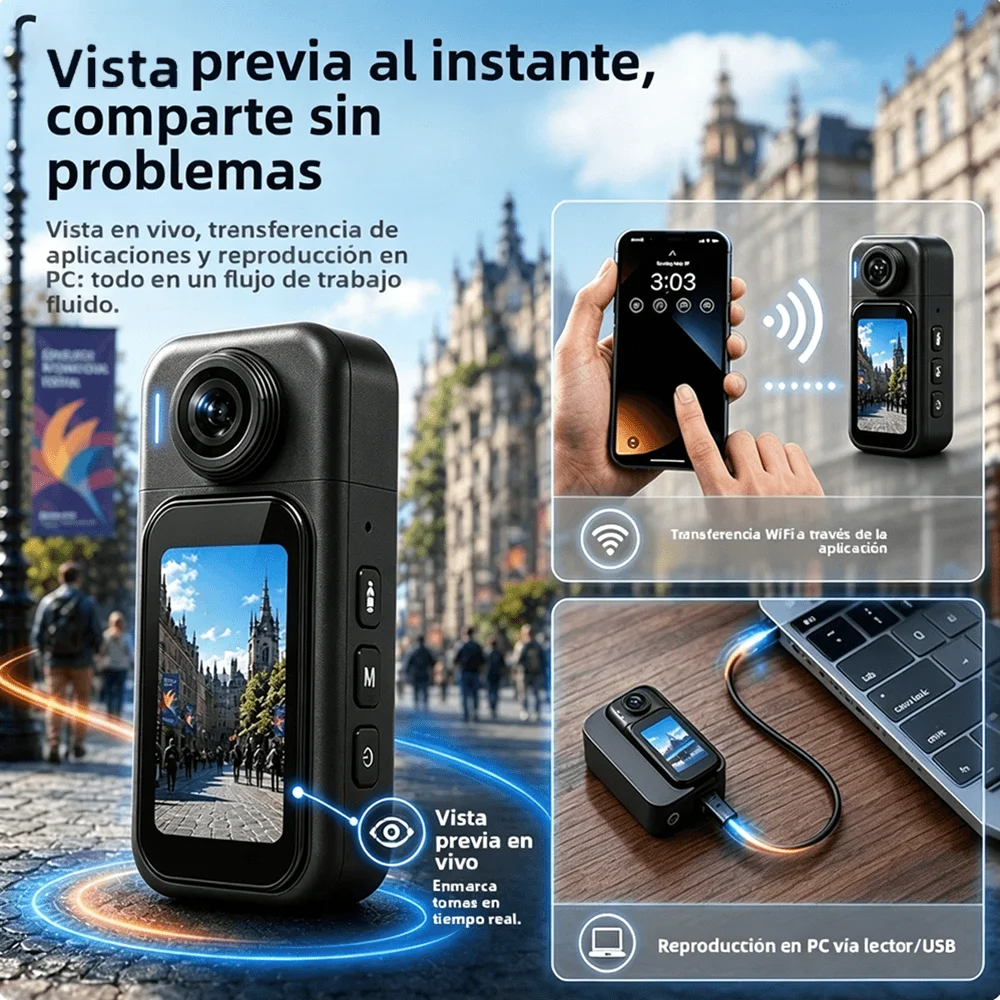4K/1080P Mini WiFi Body Vlog C - Photography Blog ulasan dan harga