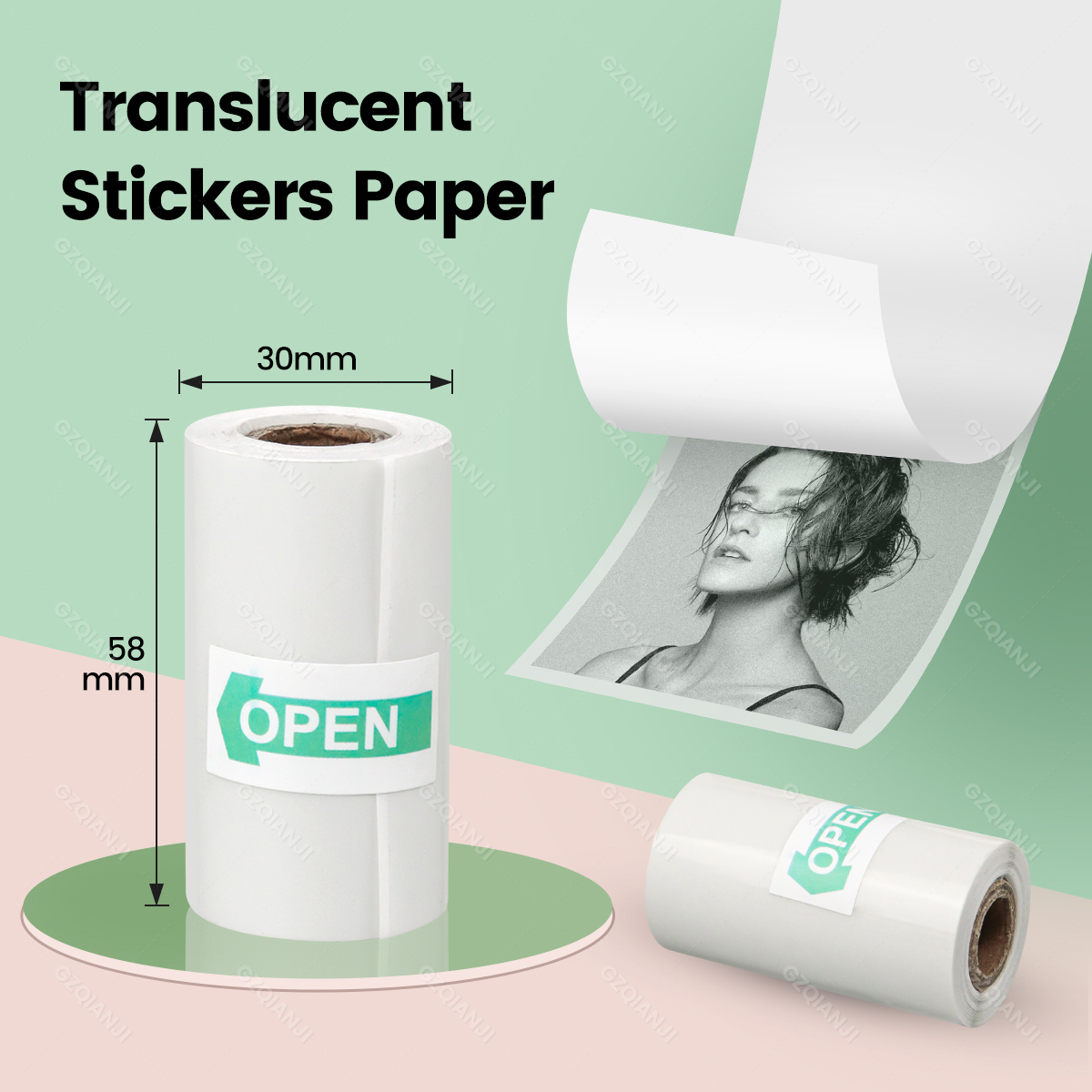 57MM X 30MM Adhesive Transpare - Photography Paper ulasan dan harga