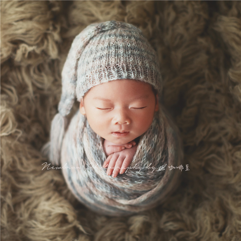 Knit Jersey Wrap And Hat Sets  - Photography Outfit ulasan dan harga