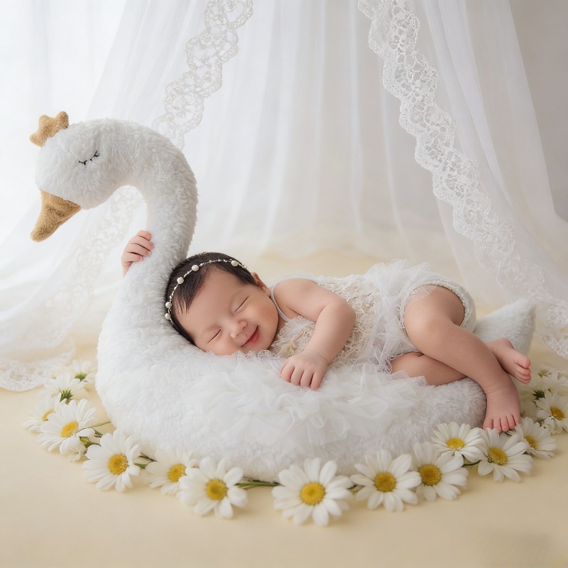 Newborn Photography Prop Swan  - Photography Outfit ulasan dan harga
