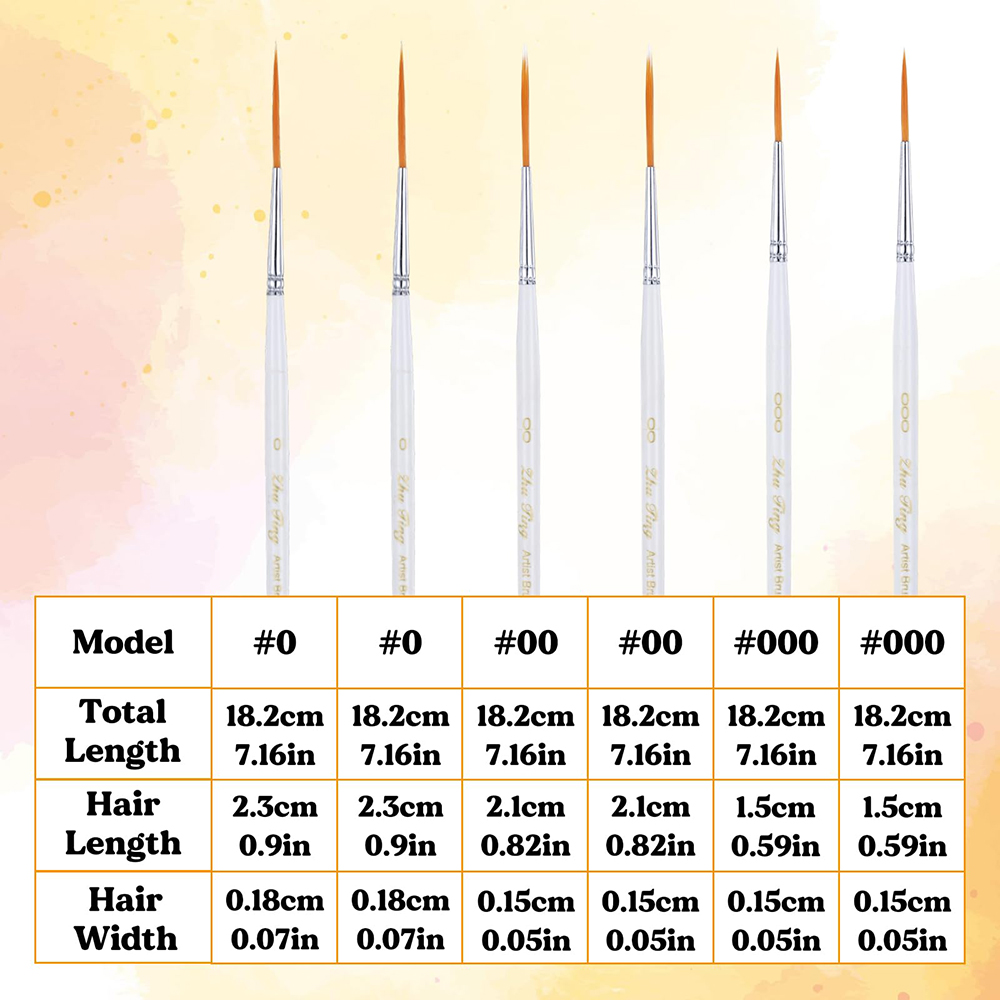 6pcs/set Script Paint Brushes  - Photography Fine Art ulasan dan harga