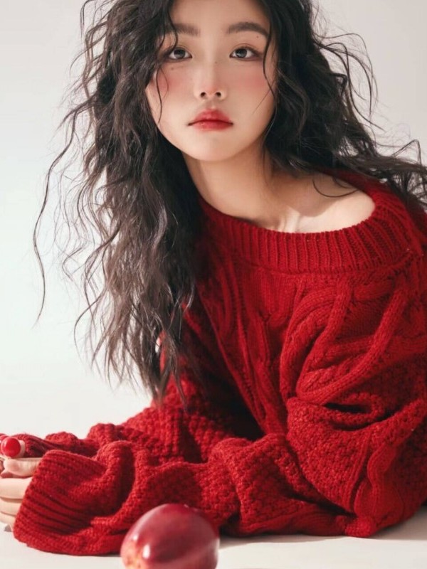 Red Sweater Girl Studio Art Ph - Photography Online ulasan dan harga