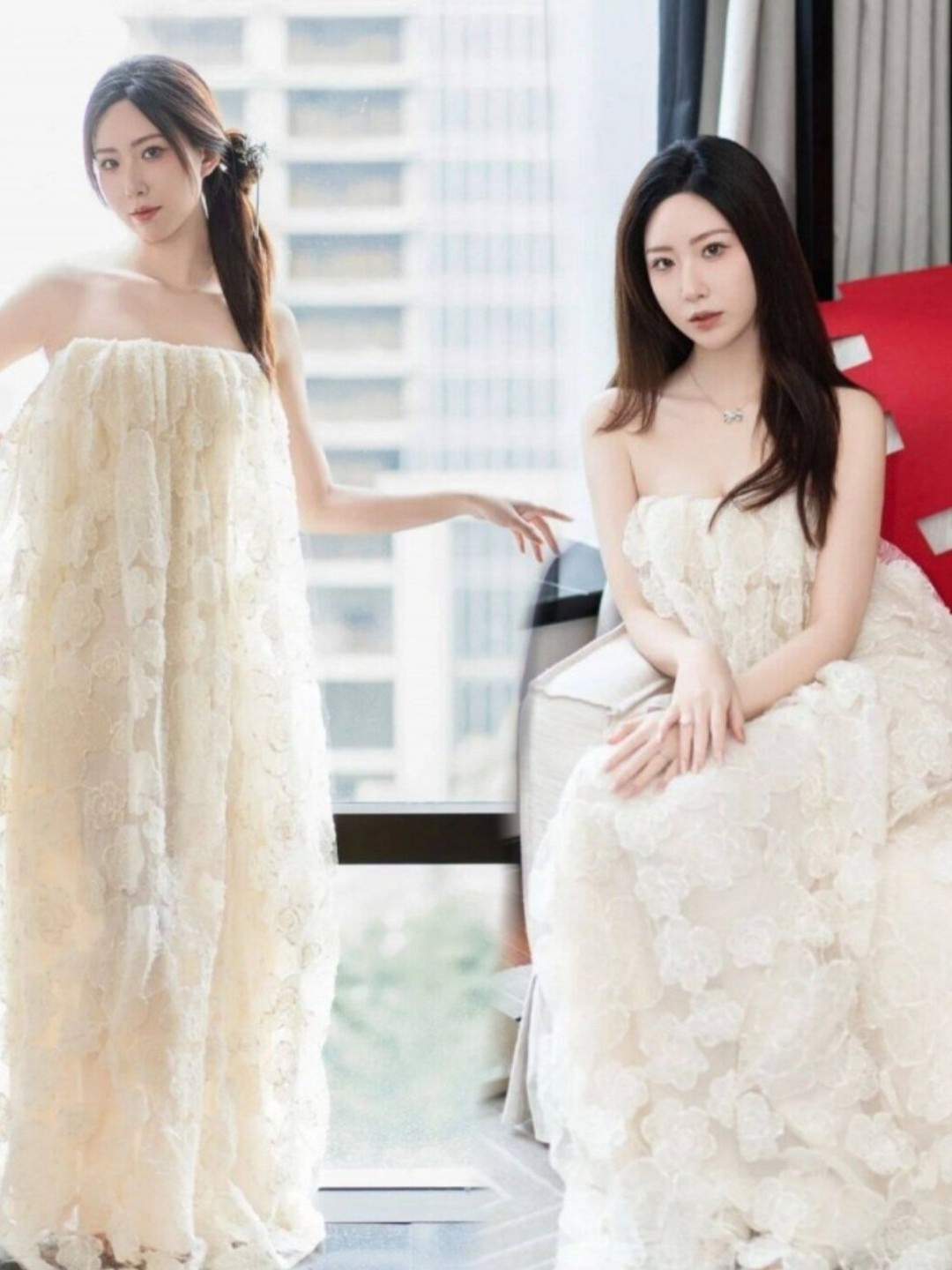 Retro Lace Hollow out Bridal G - Photography Online ulasan dan harga