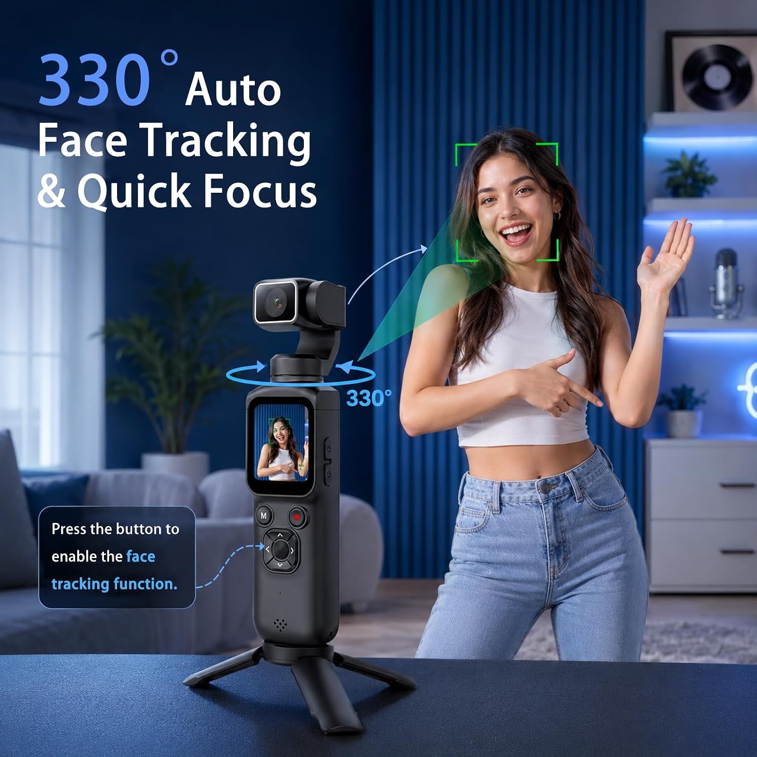 4K Handheld Gimbal Vlogging Ca - Photography Blog ulasan dan harga