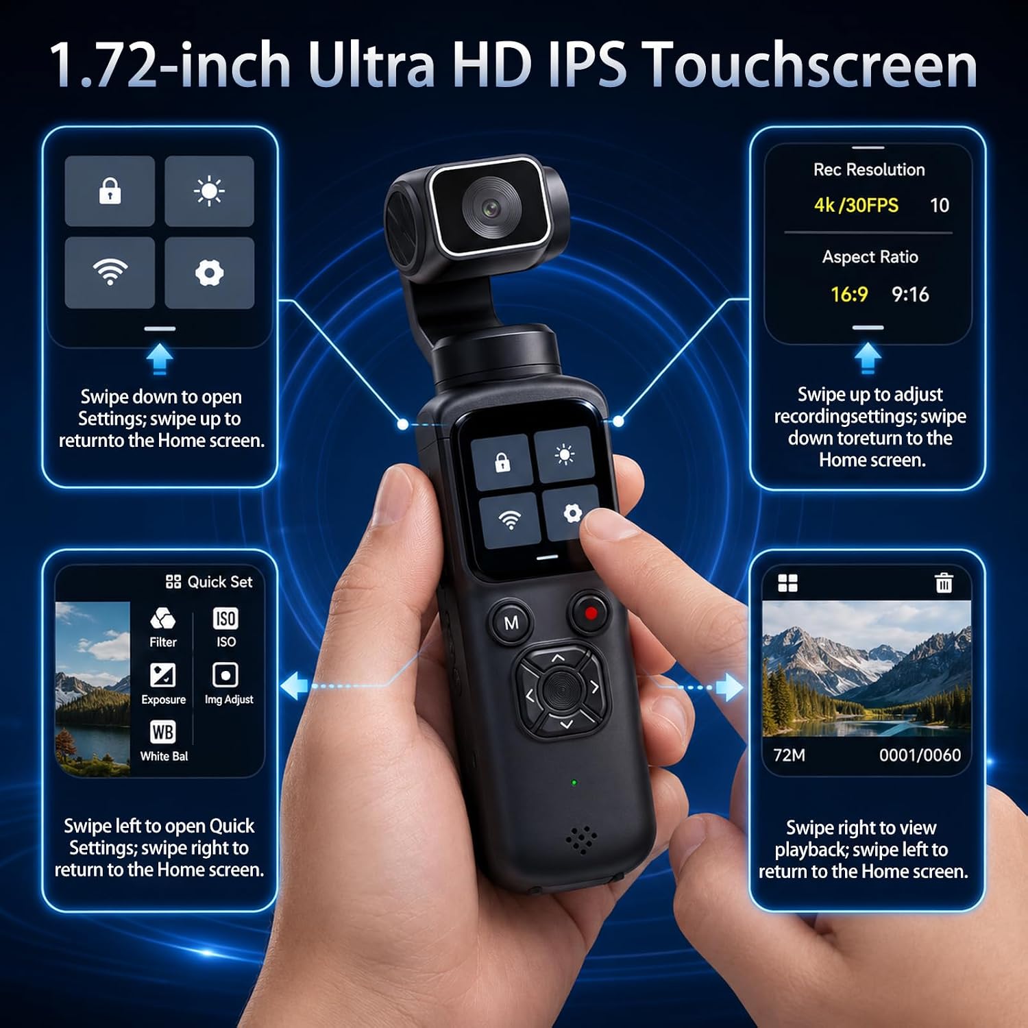 4K Handheld Gimbal Vlogging Ca - Photography Blog ulasan dan harga