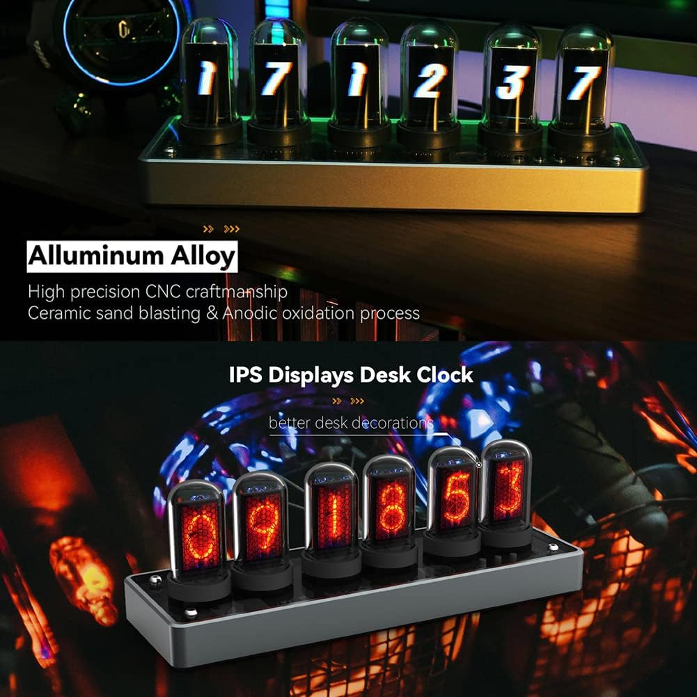 Clock Glow Tube Clock IPS Colo - Photography Online ulasan dan harga