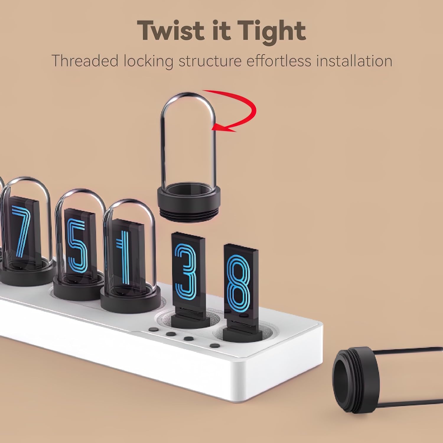 Clock Glow Tube Clock IPS Colo - Photography Online ulasan dan harga