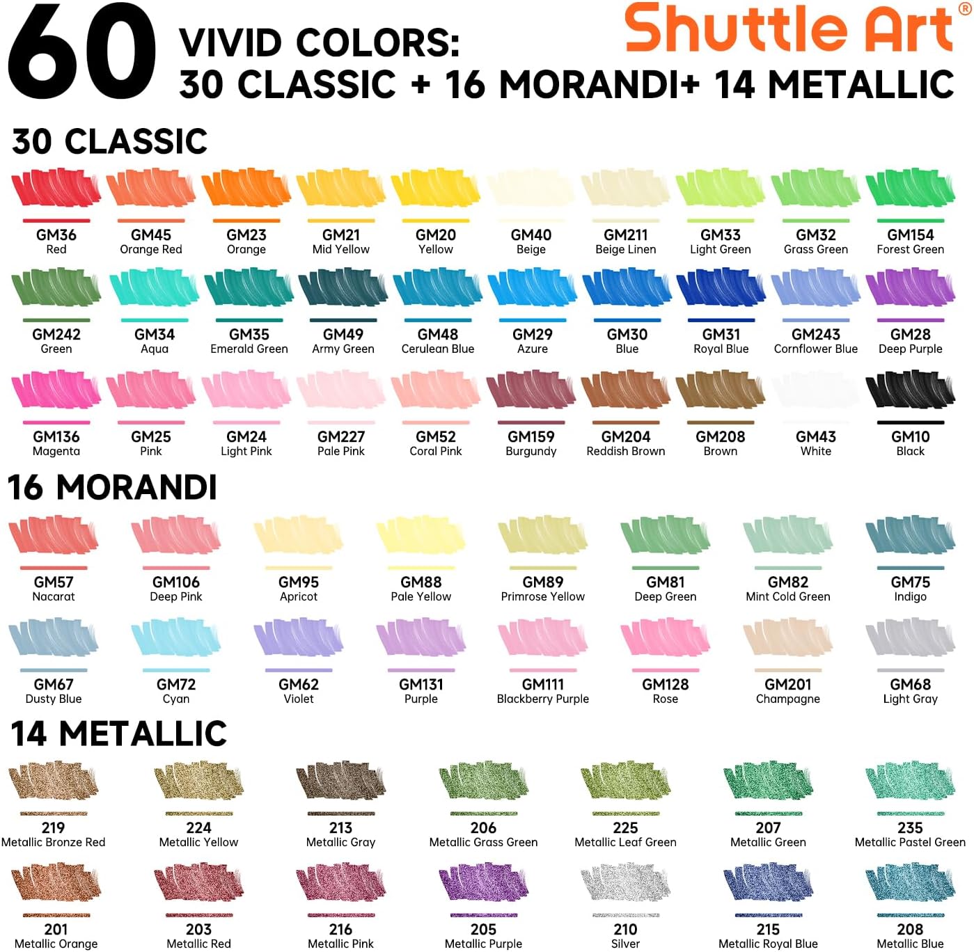 Shuttle Art 60 Colors Dual Tip - Photography Fine Art ulasan dan harga