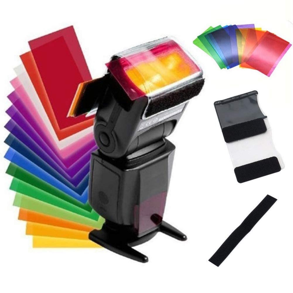 12 Colors Camera Flash Gels Li - Photography Treatment ulasan dan harga