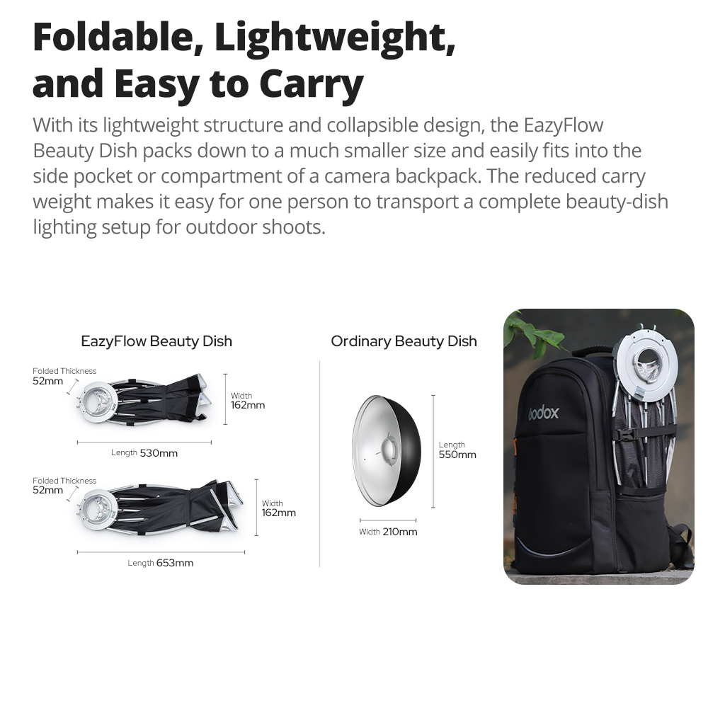 New Godox EazyFlow Beauty Dish - Photography Treatment ulasan dan harga
