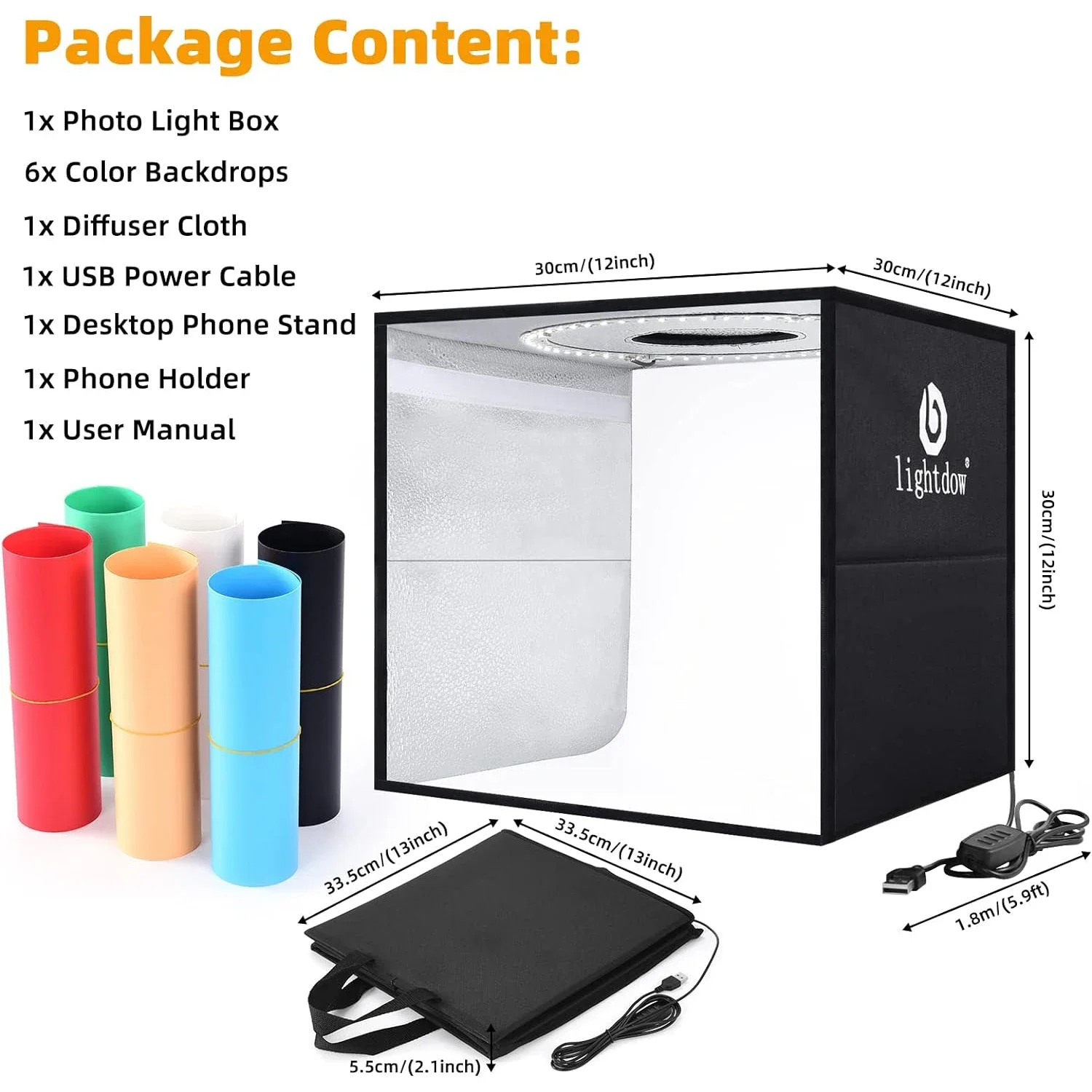 Lightdow Dimmable Photo Box LE - Photography Treatment ulasan dan harga