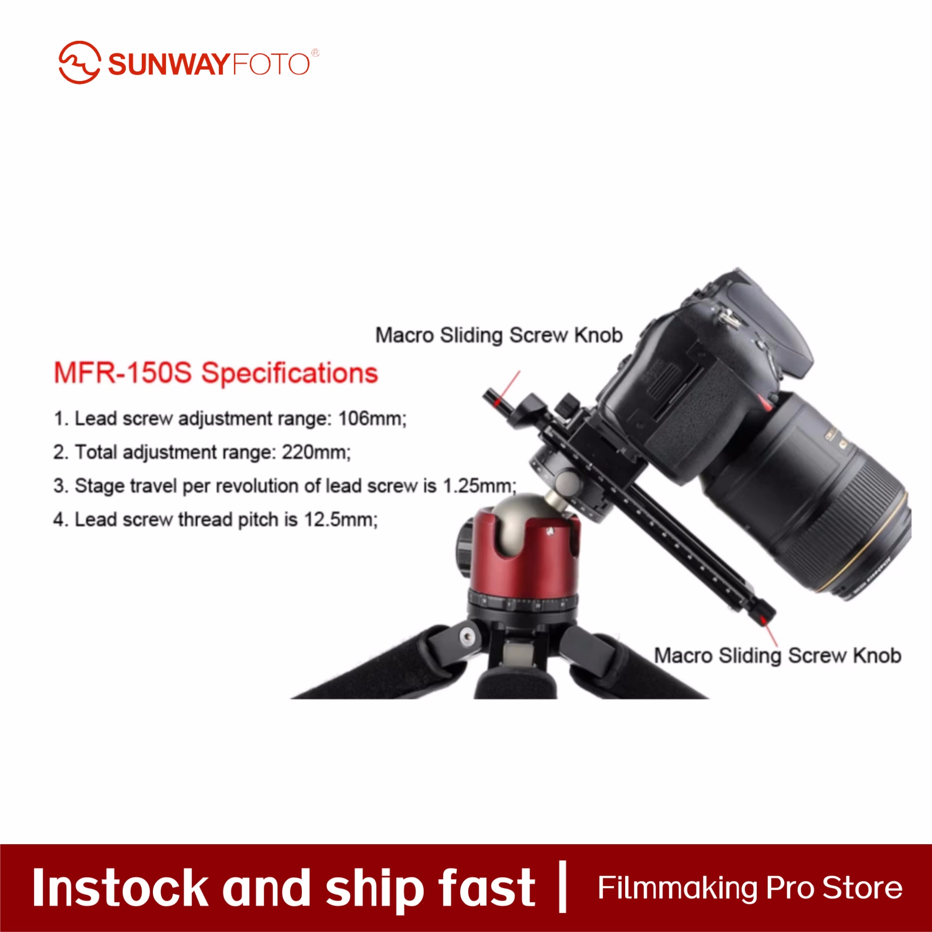 SUNWAYFOTO Camera Accessories  - Camera Slider Rail ulasan dan harga