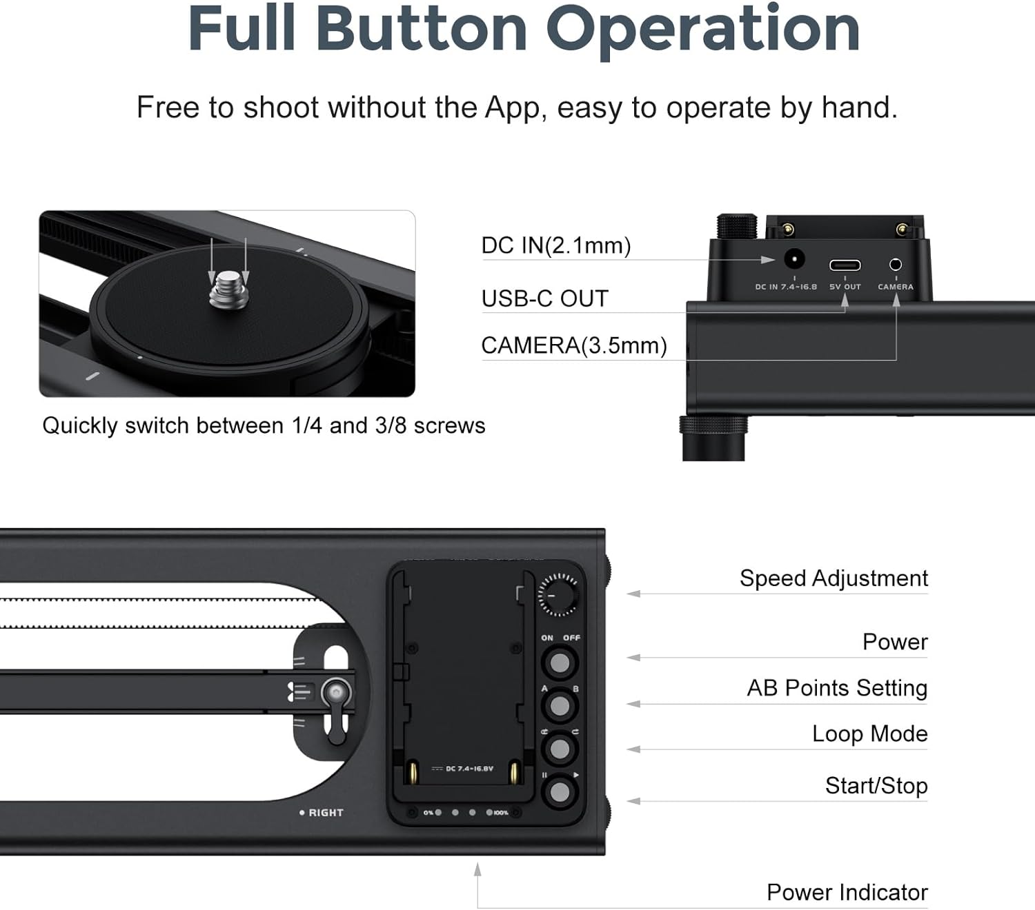 Accsoon Toprig S40 Motorized S - Camera Slider Rail ulasan dan harga
