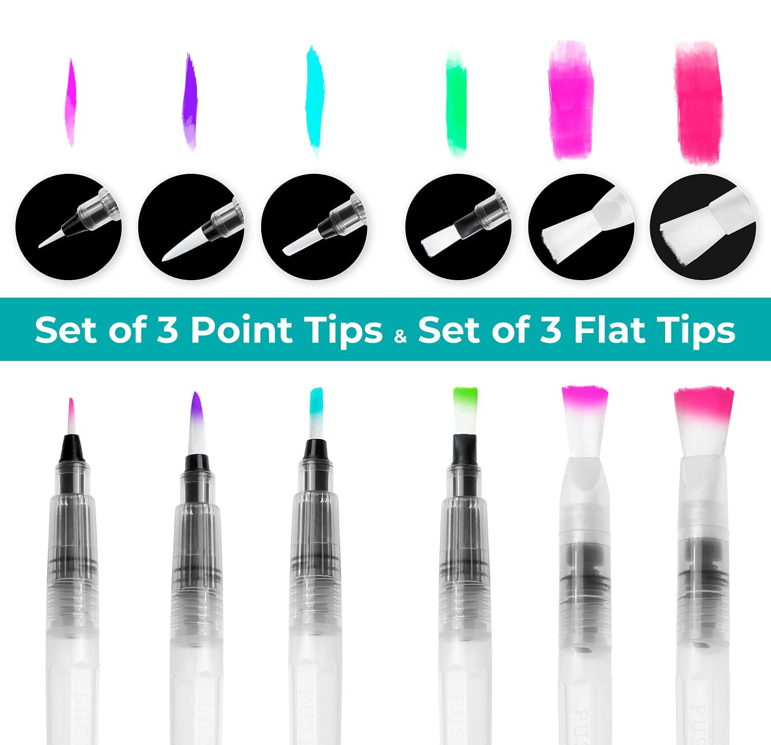 6/12/18pcs Water Color Brush P - Photography Fine Art ulasan dan harga