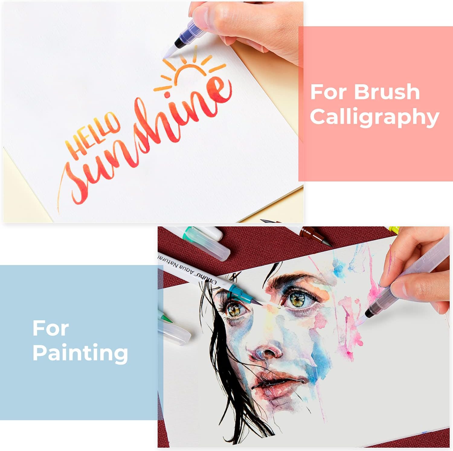 6/12/18pcs Water Color Brush P - Photography Fine Art ulasan dan harga
