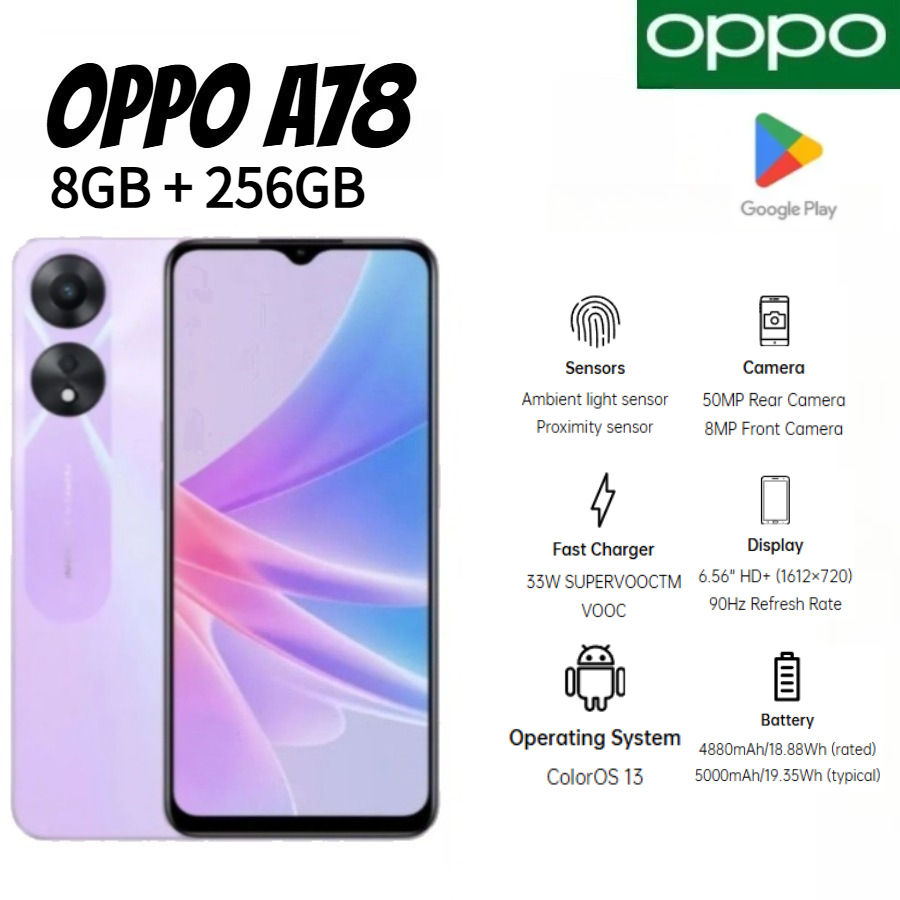 2026 Newest OPPO A78 Global Ed - Photography Sim ulasan dan harga