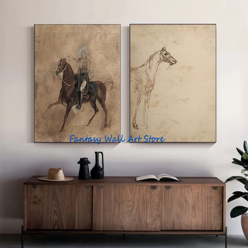 Vintage Horse Art Vintage Styl - Photography Fine Art ulasan dan harga